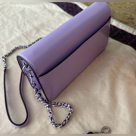 NWT Tory Burch Leather Lavender Crossbody Bag - Picture 3 of 9